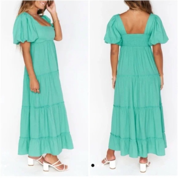 Show Me Your MuMu Dresses & Skirts - Like new! Show me your mumu Linds dress in Parakeet Linen
